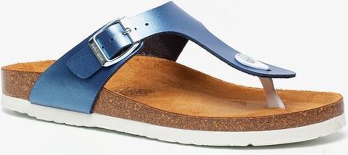 Hush Puppies dames bio teenslippers - Blauw - Maat 43