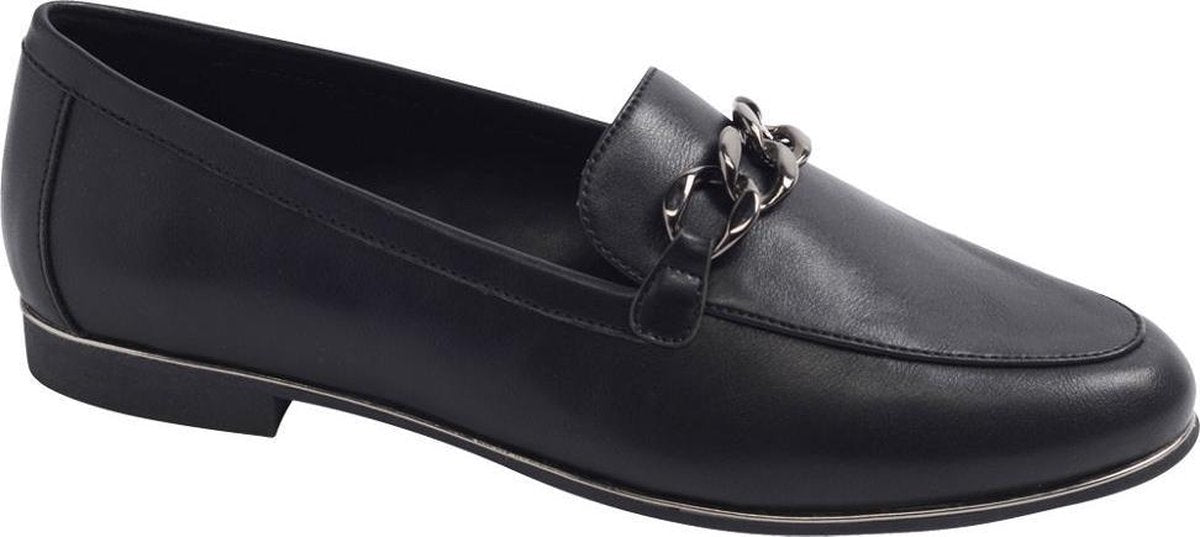 Graceland Dames Zwarte loafer ketting - Maat 37