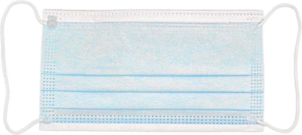 Mondmaskers 3-laags blauw met elastische oorbandjes 2000 stuks