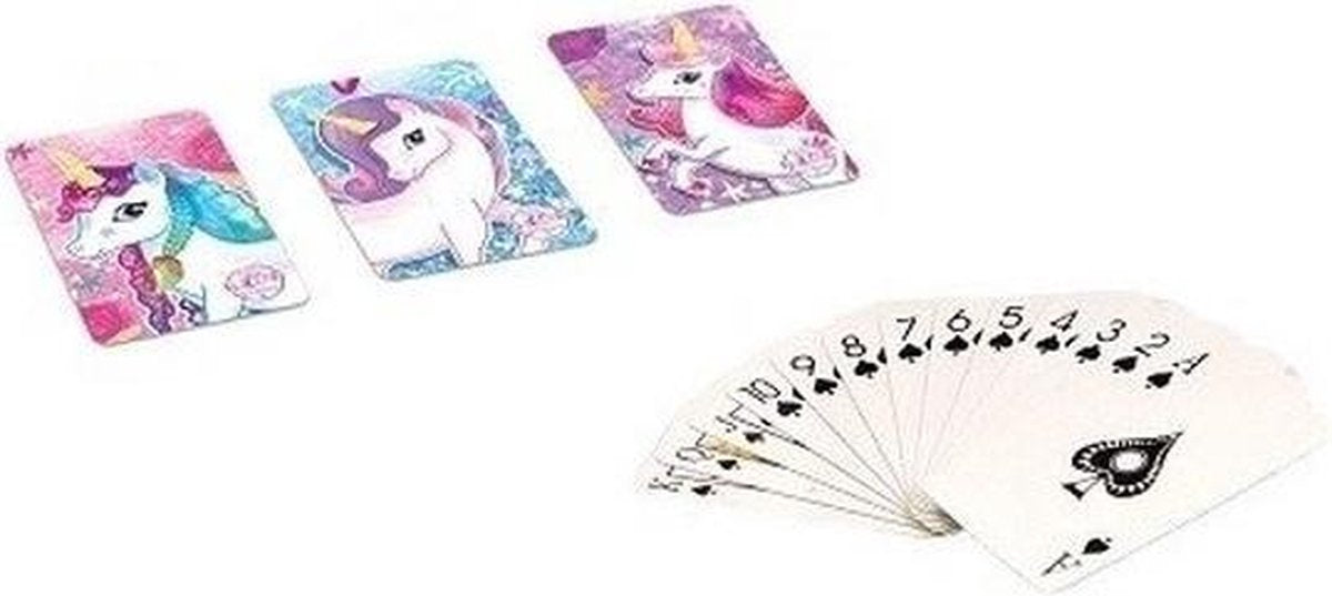5x stuks Mini speelkaarten eenhoorn thema - spelletjes/kaartspellen