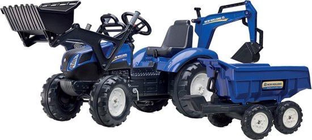 Falk New Holland T8 traptractor met aanhanger