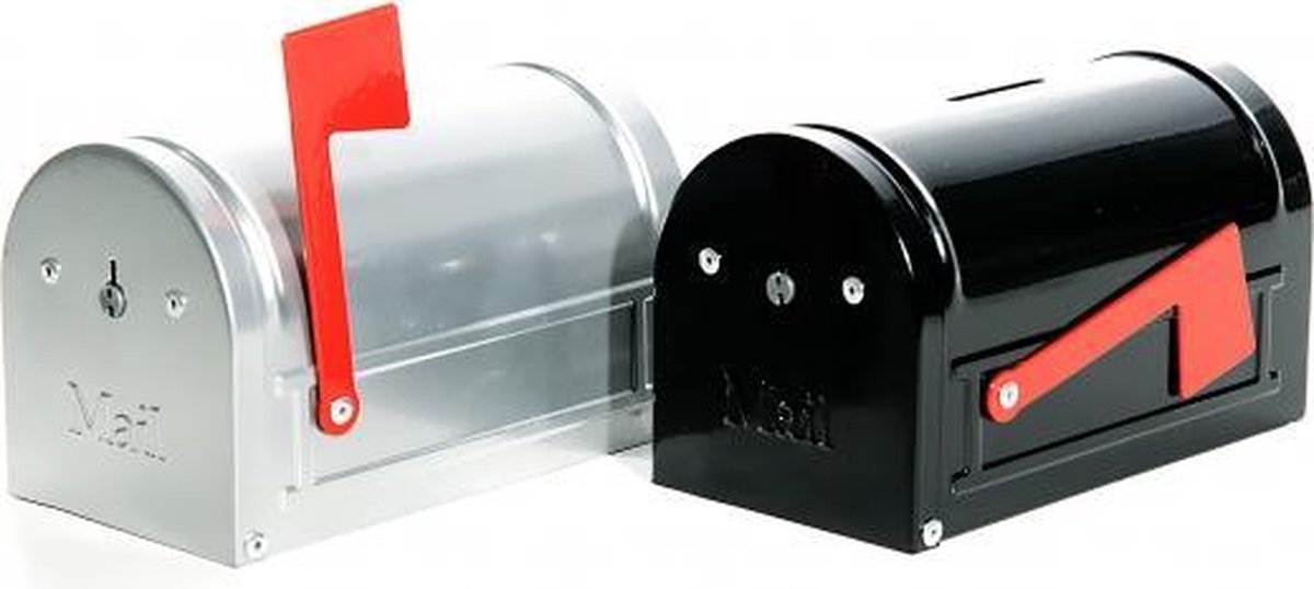Brievenbus spaarpot zwart 15 cm