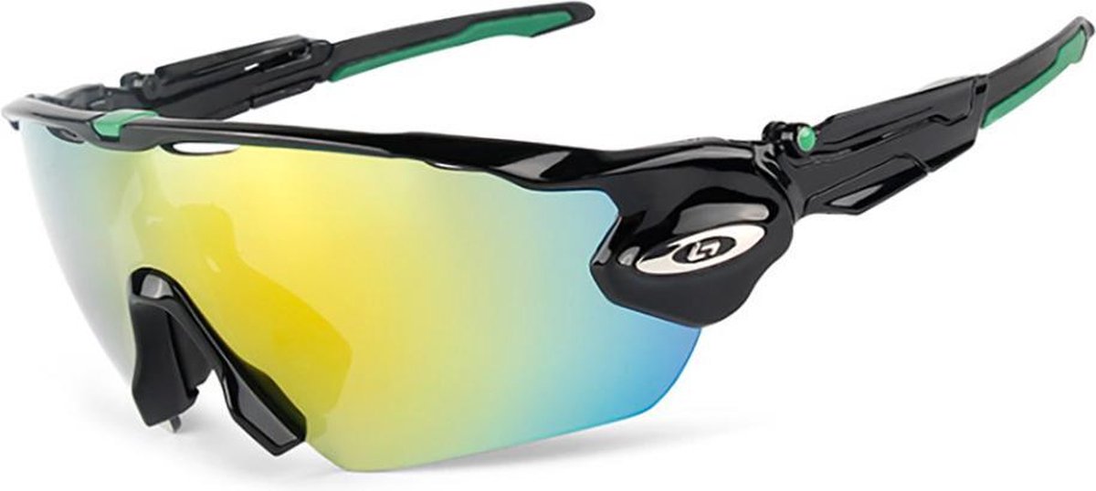 Peak Sportbril 1.1mm Polarized. 4 extra lenzen. Anti-Reflect coating.