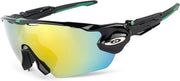 Peak Sportbril 1.1mm Polarized. 4 extra lenzen. Anti-Reflect coating.