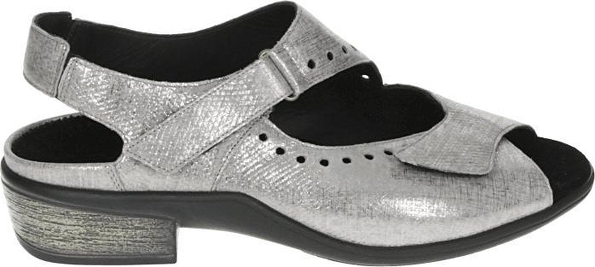 Durea 7367 H - Volwassenen Platte sandalenDames Sandalen - Kleur: Grijs - Maat: 36