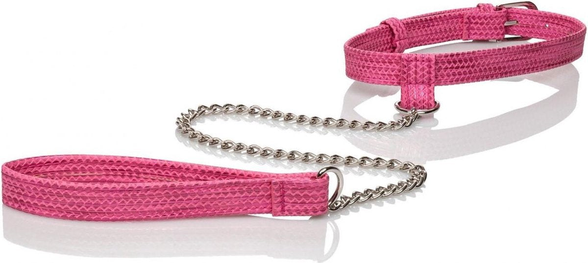 Tickle Me Pink Collar w Leash