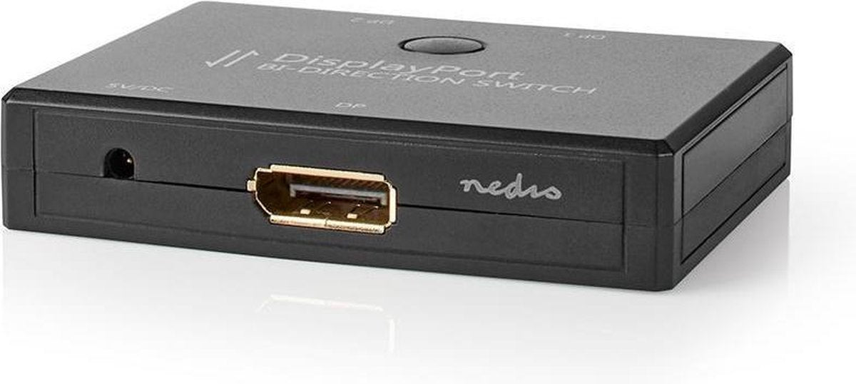 2-Poorts | DisplayPort Bi-Directionele Switch | Zwart