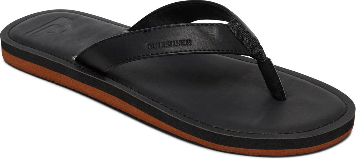 Quiksilver Molokai Nubuck II Heren Slippers - Solid Black - Maat 39