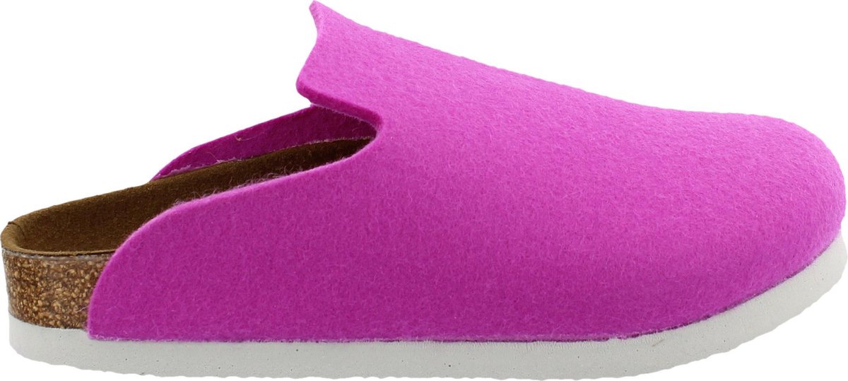 Birkenstock Davos Comfort Slippers Wolvilt - Roze - Smal - Maat 30