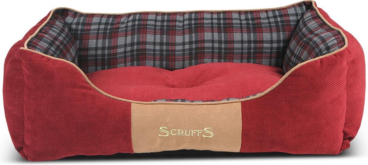 Scruffs Highland stijlvolle hondenmand - Rood - L 75 x 60 cm