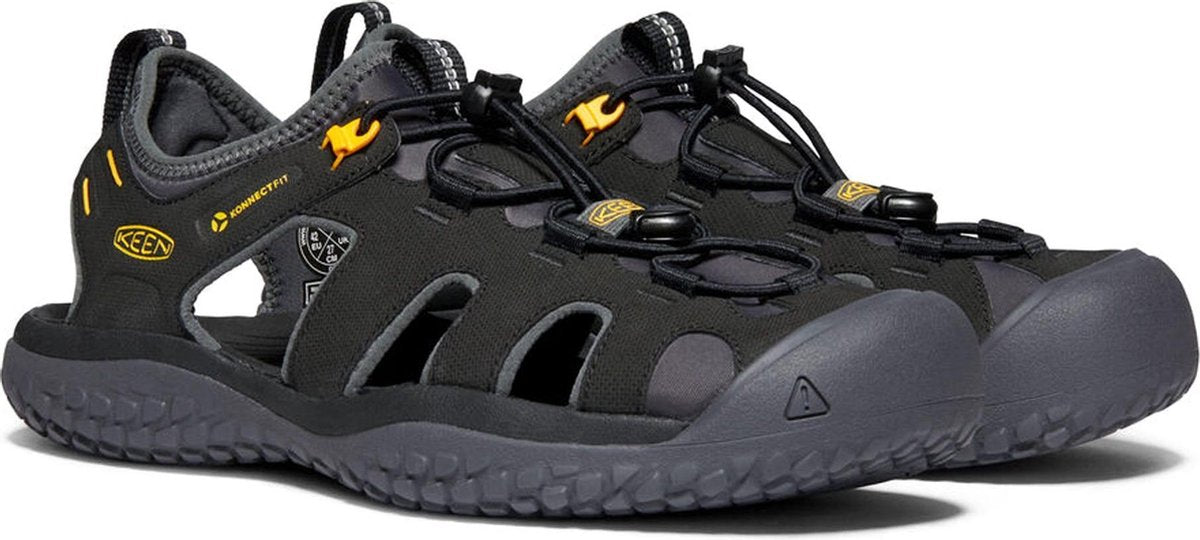 KEEN Heren SOLR Black/Gold Sandaal - Maat 46