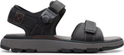 Clarks Un Trek Part Heren Sandalen - Black Leather - Maat 42
