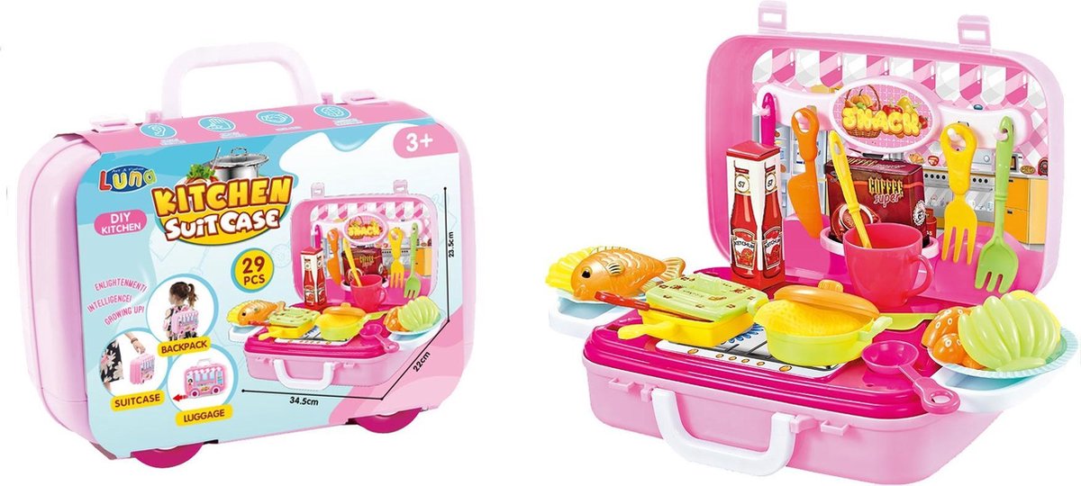 Luna Mobiele Keuken Roze 34