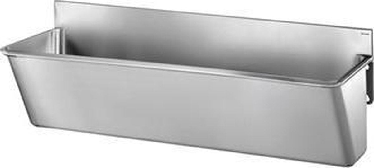 Medische scrub lage spatwand L.1400 RVS 304 mat gepolijst