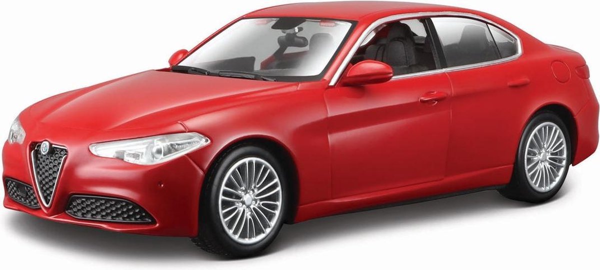 Bburago Alfa Romeo Giulia 1:24 Rood - Modelauto - Schaalmodel - Miniatuurauto - Model auto