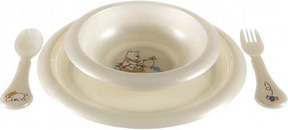 Bébé-Jou Servies - Bekers En Bestek - Wit