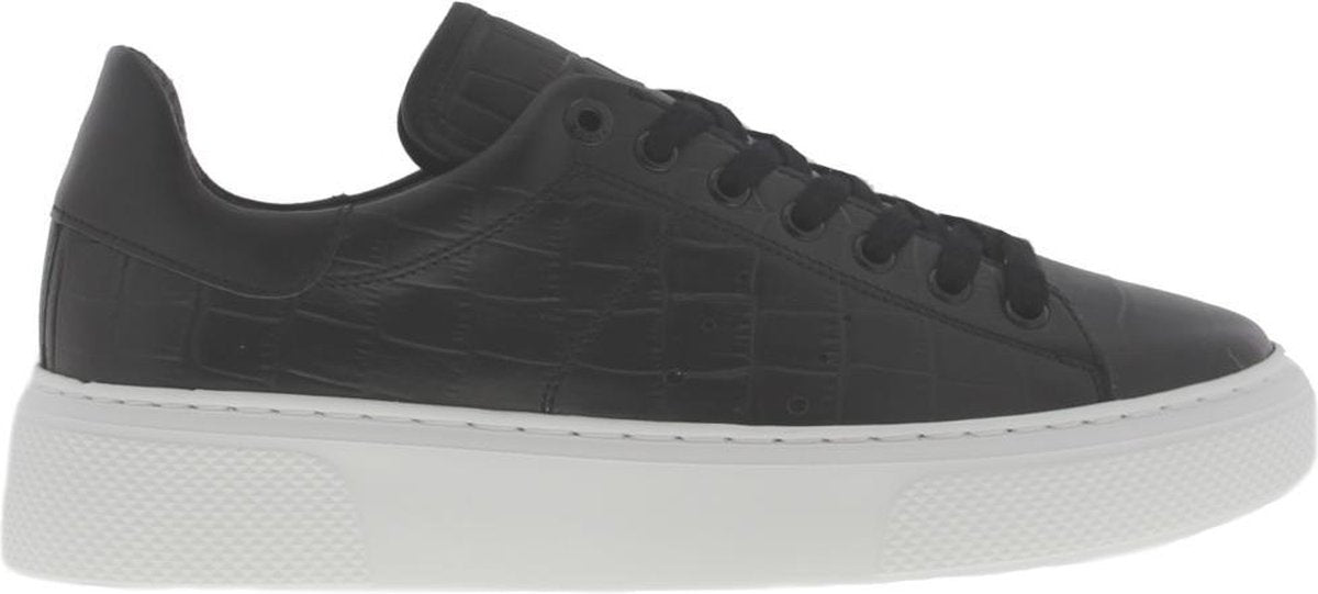 Tango | Alex 2-c black leather sneaker print - white sole | Maat: 41