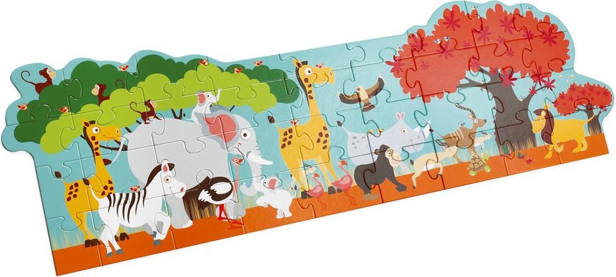 XL Vloerpuzzel Safari 36st | Scratch