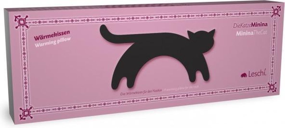 Leschi Nek Warmtekussen - Minina de Kat - zwart
