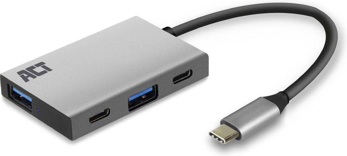 USB-C Hub 4 port - 2x USB-C - 2x USB-A - SuperSpeed 10Gbit/s - ACT AC7070