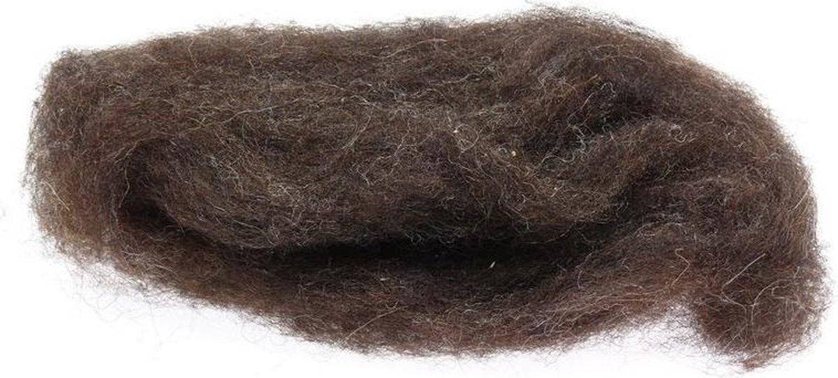 Glückskäfer Gekaarde Wol 25 Gram Donkerbruin
