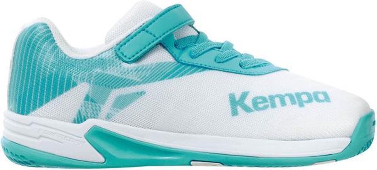 Kempa Wing 2.0 Velcro kinderen - wit/lichtblauw - maat 30