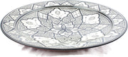 Fruitschaal / serveerschaal  H 8 cm Ø 42 cm zwart/wit