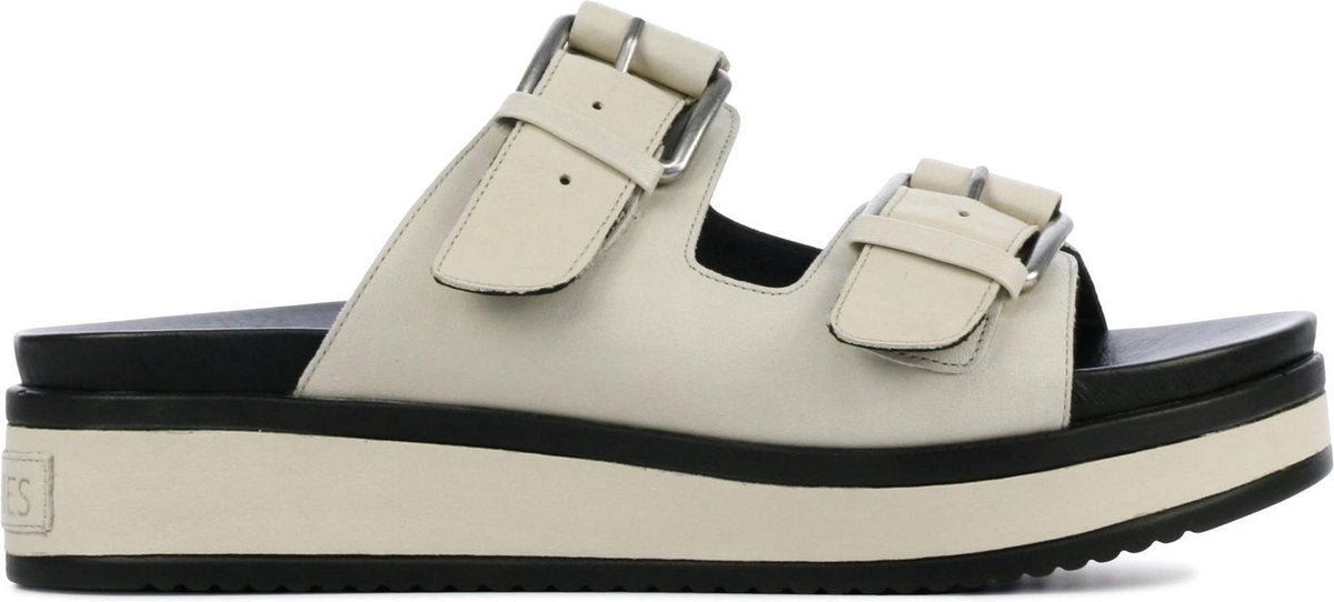 Shabbies Amsterdam Vrouwen Leren  Slippers / Damesschoenen 170020174 - Wit - Maat 38