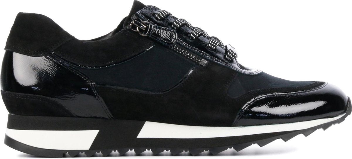 Hassia Vrouwen Suède Lage sneakers / Damesschoenen 301821 - Zwart - Maat 38.5