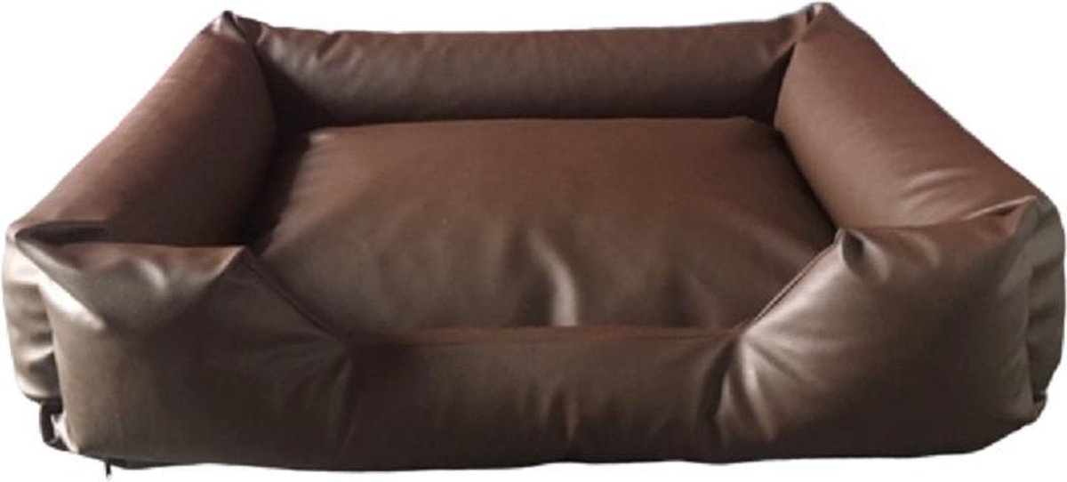 Topmast All Weather Hondenkussen Hondensofa - Skai leer - Bruin 120 x 90 cm