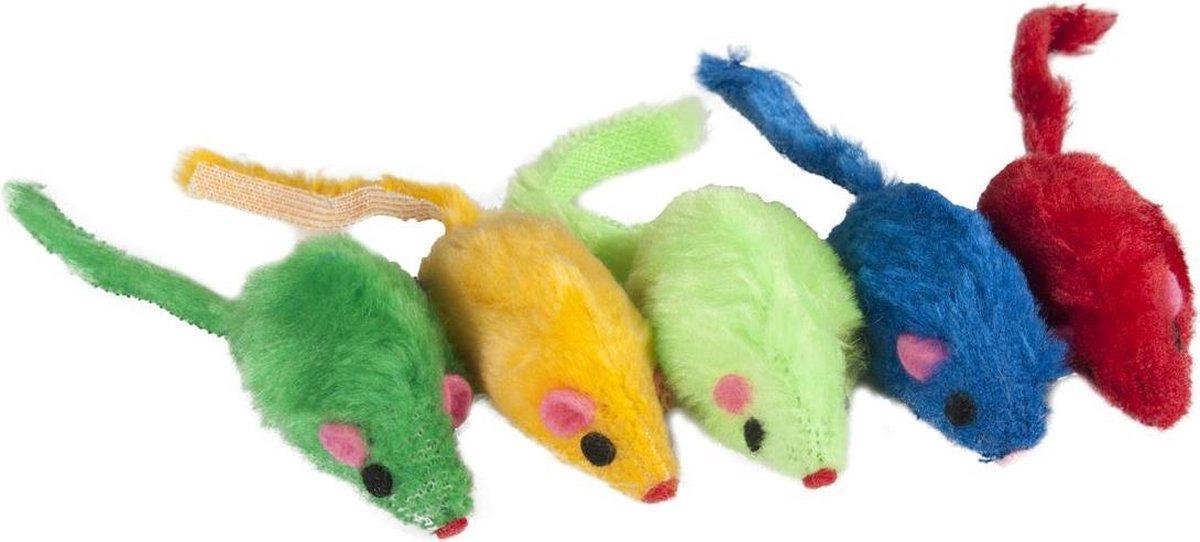 Flamingo Barmy Pluche Muis Kleur Multi 5Cm Per 5 Stuks