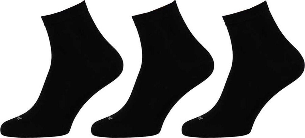 6-Pack Zachte Modal Enkelsokken met katoen 121462000 Apollo - Unisex - zwart - 39-42