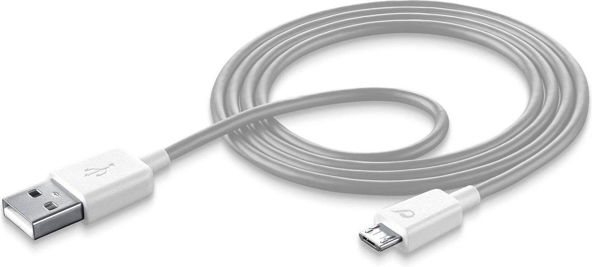 Cellularline USBDATAMUSBSMARW USB-kabel 1 m USB 2.0 Micro USB Wit