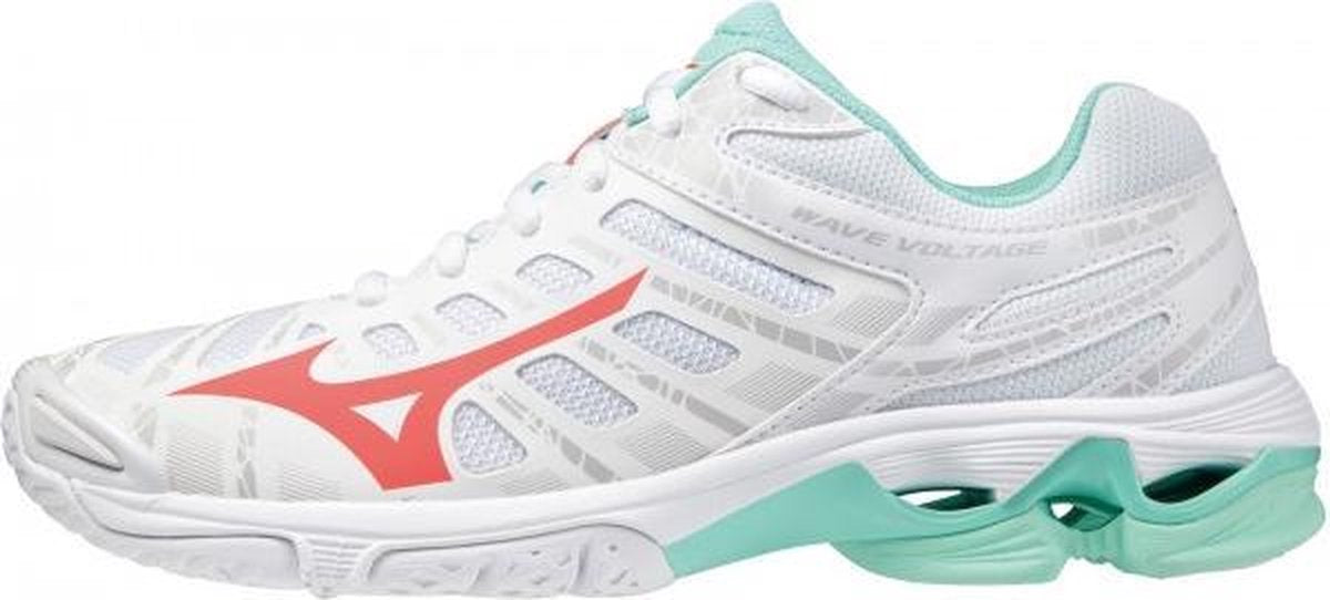 Mizuno Wave Voltage Dames - wit/groen - maat 41