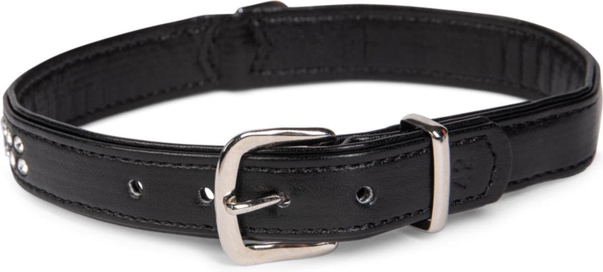 Dierenbenodigdheden Vadigran Halsband Crystal 2 Rijen Zwart 42Cmx17-19Mm