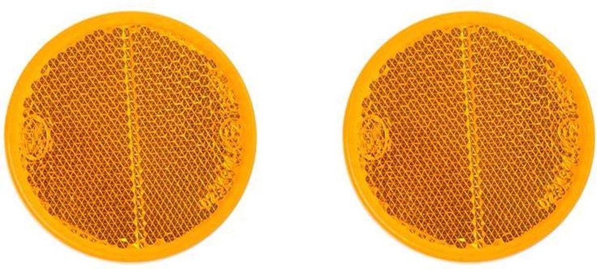 Proplus Reflectoren Rond 60mm Zelfklevend Oranje 2 Stuks