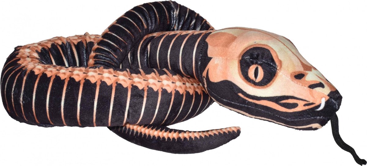 Wild Republic Knuffel Skeleton Slang 137 Cm Pluche Zwart