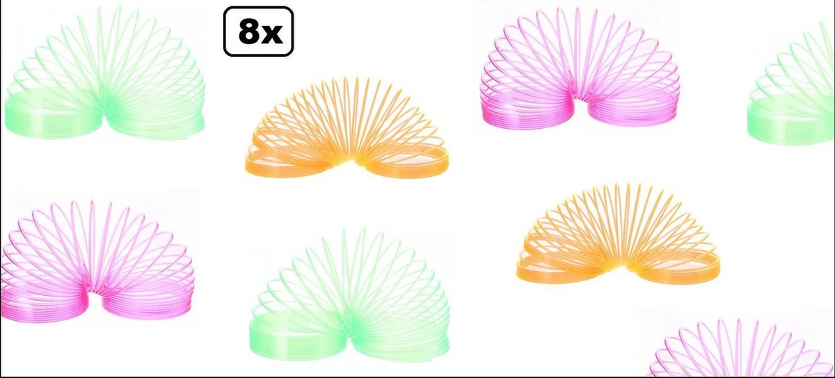 8x Trapveer 75cm x 60 mm assortie kleur - trap veer thema feest uitdeel verjaardag festival speelgoed