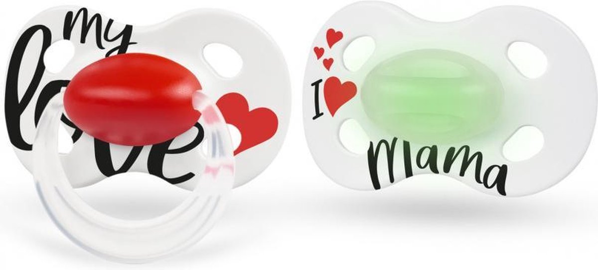 Medela Baby Fopspeen Day&Night Signature Love/Mama 6-18mnd 2-Pack