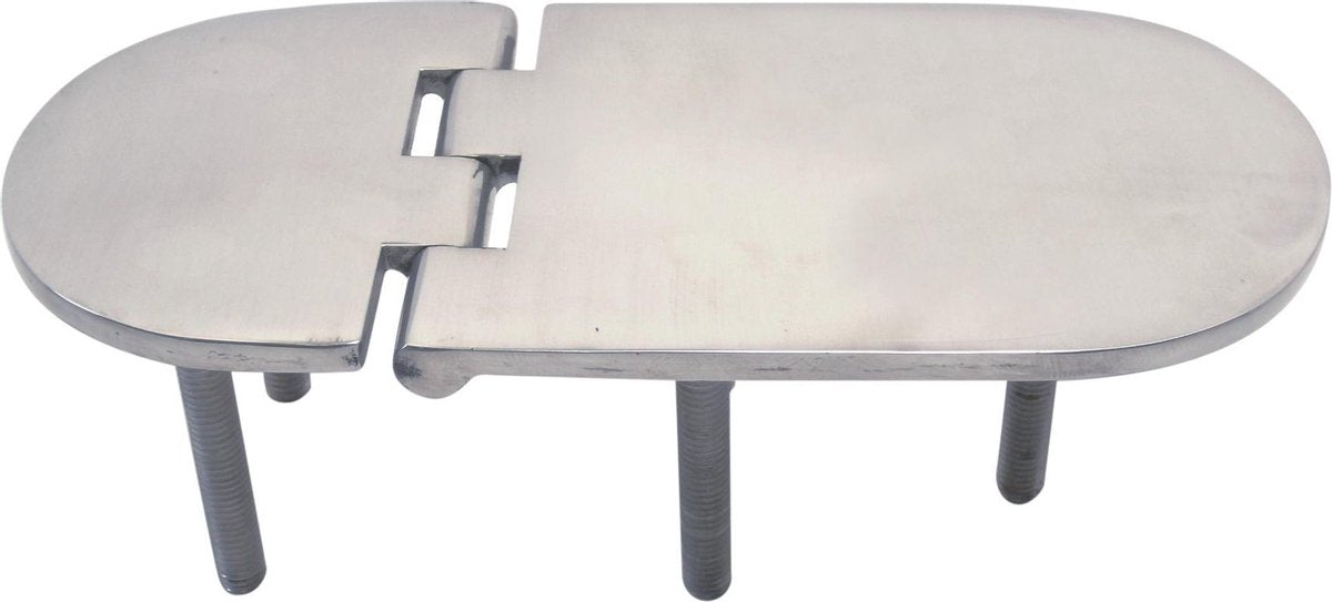 Luikscharnier - 146x65x4 - Rvs 316 - Knoop onder