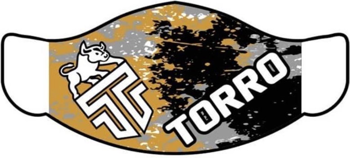 Torro Mondmasker Gold/Black 2.0 - 3 lagen