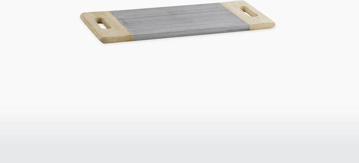 Nkuku Marmeren Serveerplank - BWARI - Mangohout & Grijs Marmer - Small (1.5 x 40 x 17.5 cm)
