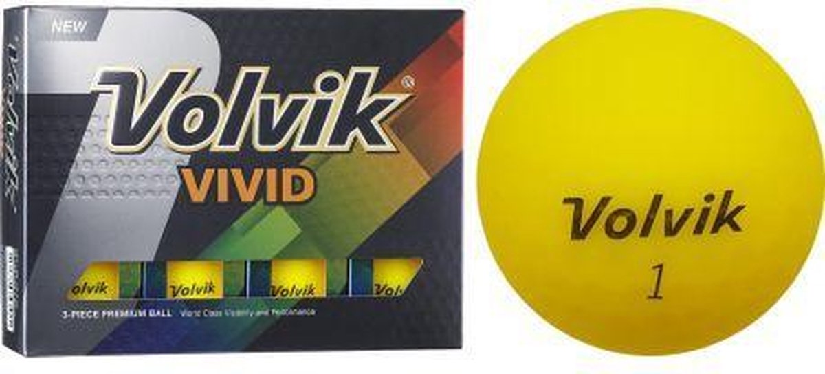 Volvik Vivid Golfballen Geel