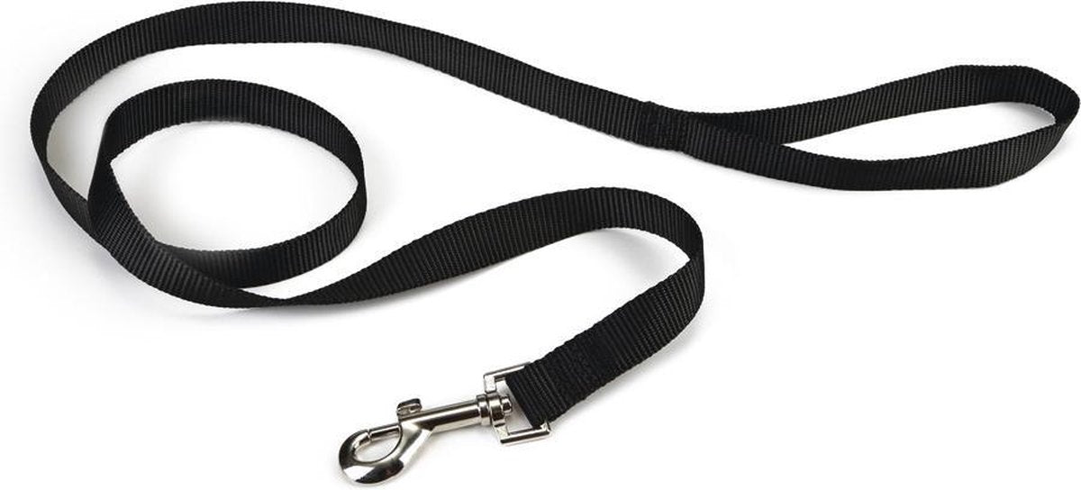 Beeztees Hondenriem - Nylon - Zwart - L - 130 cm x 20 mm
