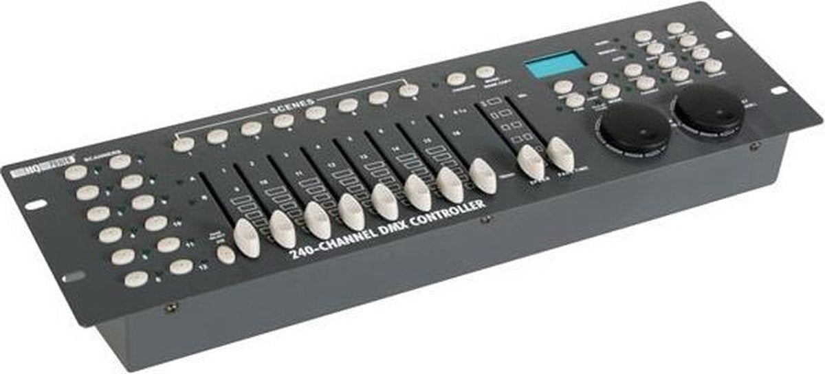 HQ Power 240-channel DMX controller with jog wheels afstandsbediening Bedraad Drukknopen