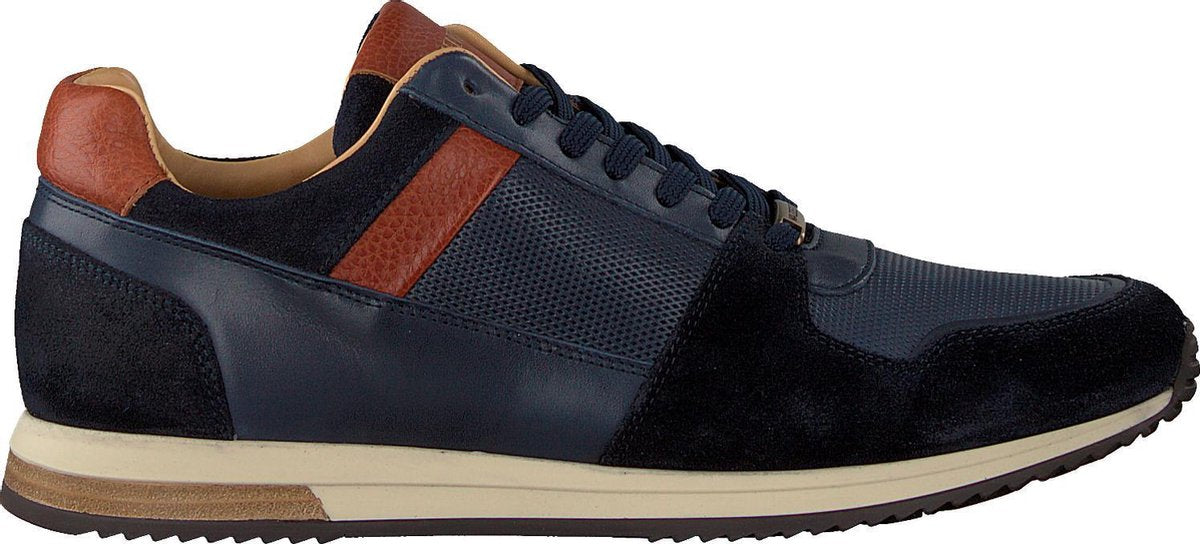Mazzeltov 20-9423e Lage sneakers - Leren Sneaker - Heren - Blauw - Maat 42