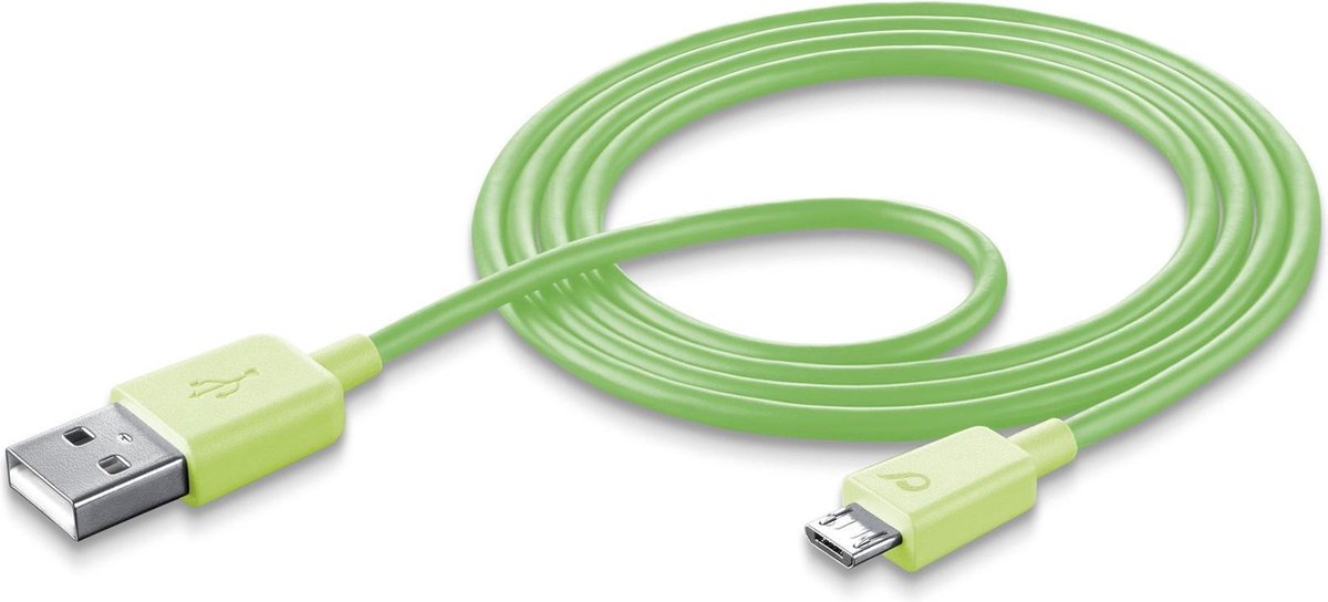 Cellularline USBDATAMUSBSMARG USB-kabel 1 m USB 2.0 Micro USB Groen