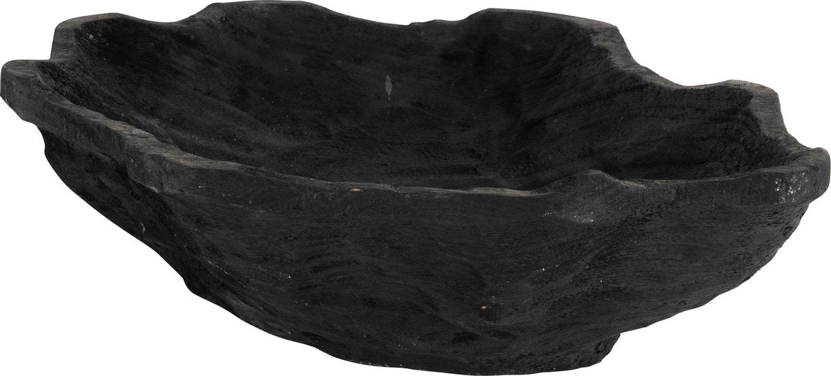 J-Line Schaal Onregelmatig Paulownia Zwart