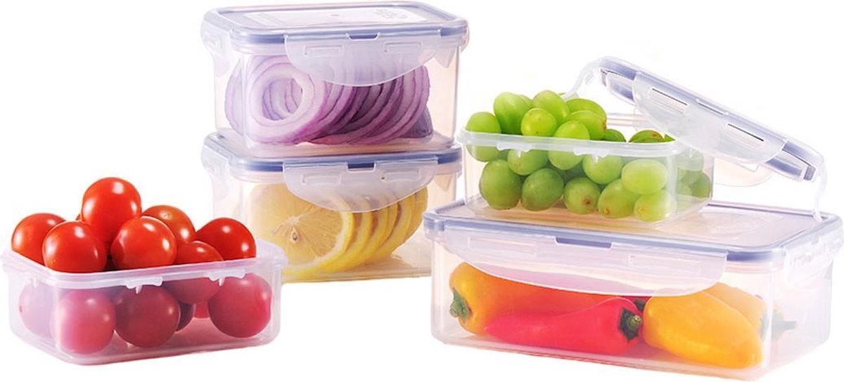 Lock&Lock Vershoudbakjes - Set van 5 Stuks - Transparant