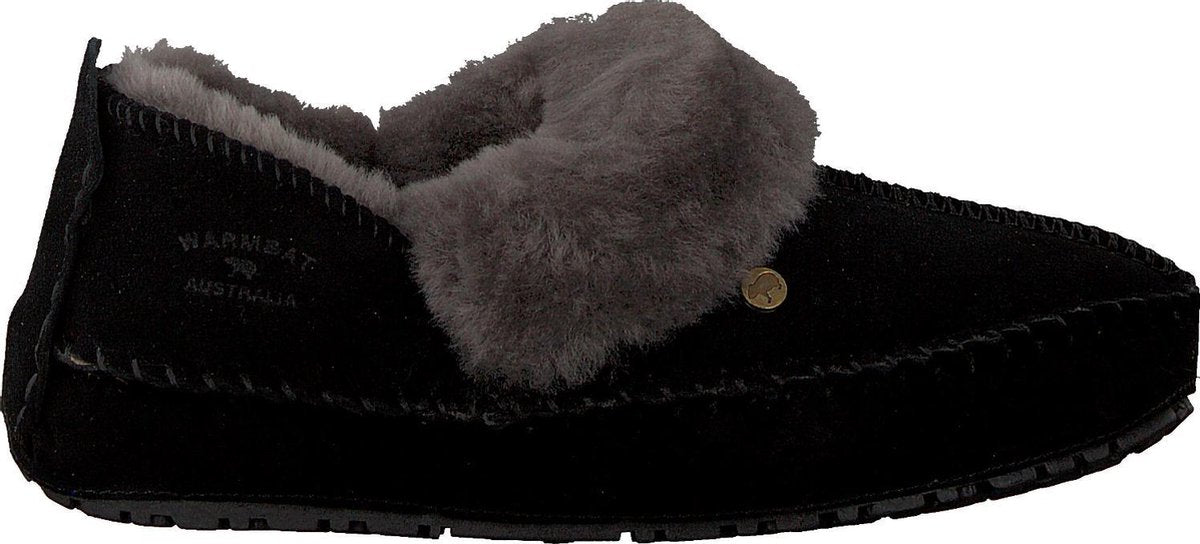 Warmbat Barrine pantoffels zwart - Maat 44
